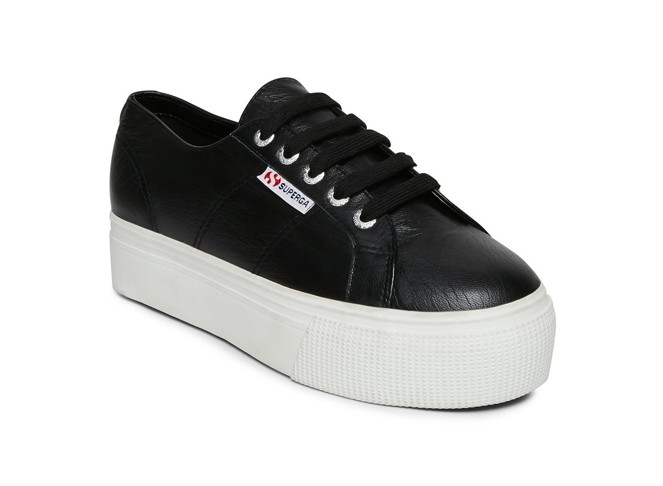 Platform Feminino Pretas - Superga 2790 Nappa Couro - RWVQM-0759